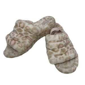 UGG Fluff Yeah comfy‎ soft slipper slides Womens Size 12 Pink Panther Print Cozy